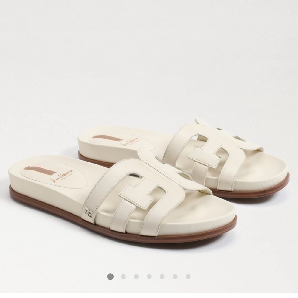Sam Edelman Nettie Flats Women's Cream Ivory Slide Sandals 11 - Picture 1 of 6